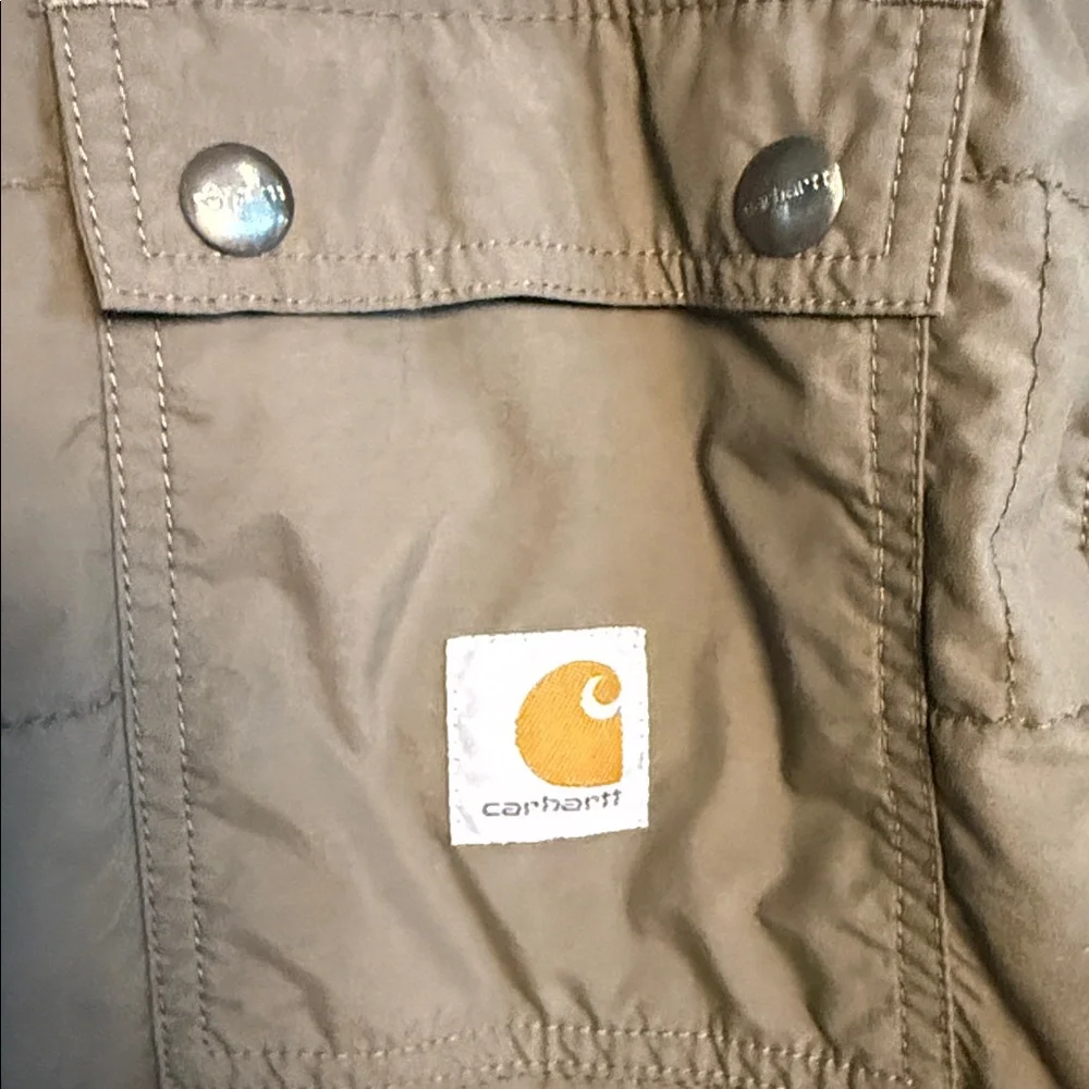Carhartt Men's Dark Green Hooded Puffer Jacket